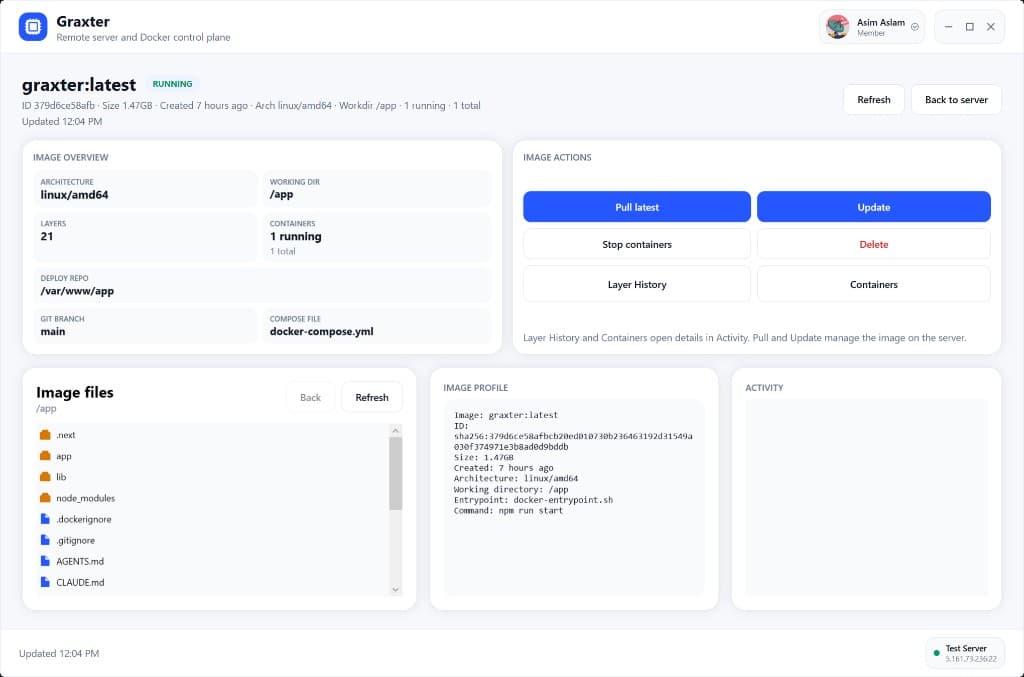 GitHub deploy workflow creating application stacks on remote servers